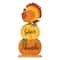 Glitzhome&#xAE; 36&#x22; Thanksgiving Wooden Stacked Pumpkin &#x26; Turkey Porch D&#xE9;cor